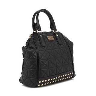 Lipsy Black quilted stud tote bag
