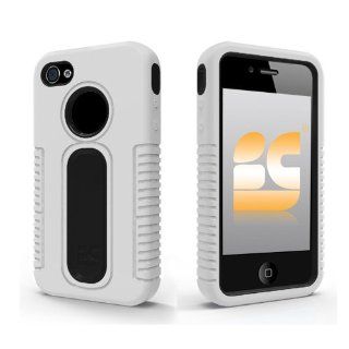 WHITE BLACK DUO SHIELD SOFT RUBBER SKIN HARD CASE COVER FOR APPLE iPHONE 4S 4 4G Cell Phones & Accessories