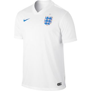 NIKE Mens 2014 England Stadium Home Short Sleeve Soccer Jersey   Size L, White