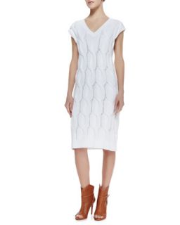 Womens Yima Kelt Knit Cap Sleeves Dress   Theory   White.c7j (MEDIUM)