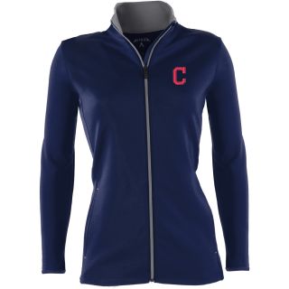 Antigua Cleveland Indians Womens Leader Jacket   Size Small, Navy/silver (ANT