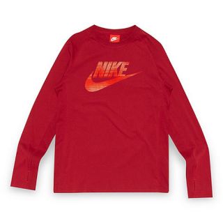 Nike Boys dark red logo print top