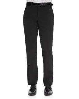 Mens Trend Fit Trousers with Leather Piping   Versace   Black (56)