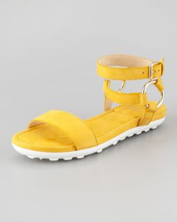 Ringo Ankle Strap Flat Sandal, Sunny   Stuart Weitzman   Sunny (yellow) (40.