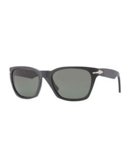 Mens Square Plastic Sunglasses, Black   Persol   Black