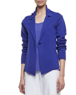 Womens Interlock One Button Jacket   Eileen Fisher   Iris (MEDIUM (10/12))