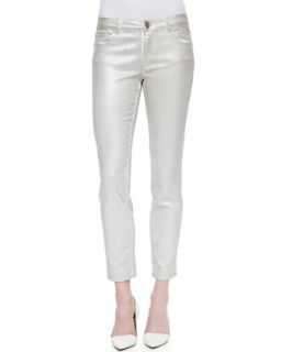 Womens Diedre Coated Silver Jeans   Elie Tahari   Silver/White (4)
