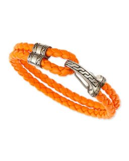 Classic Chain Mens Hook Station Bracelet, Orange   John Hardy   Orange
