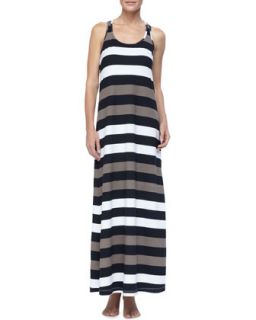 Womens Rugby Striped Long Tank Dress   Tommy Bahama   Blk/Tortuga/White (SMALL)