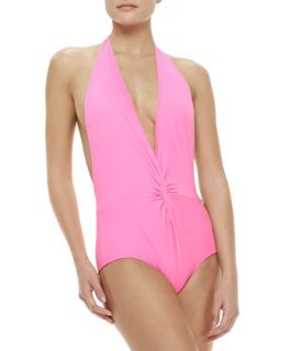 Womens The Pretty Mama Knotted One Piece Swimsuit   Beach Riot   Barbie