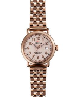 The Runwell Rose Gold Watch with Bracelet Strap, 36mm   Shinola   Rose gold