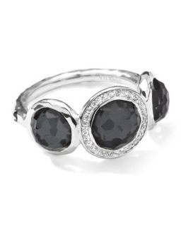 Stella 3 Doublet Ring in Hematite & Diamonds, .12 ct   Ippolita   Silver (7)