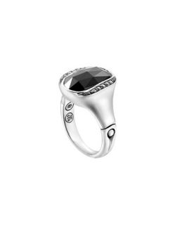 Bamboo Silver Small Black Chalcedony & Sapphire Ring   John Hardy   Silver (7)