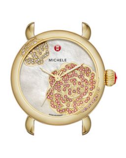 Limited Edition CSX Jardin Gold Diamond Dial Watch Head   MICHELE   Gold