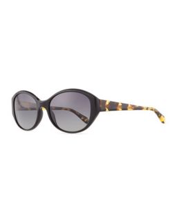 Addie Oval Butterfly Sunglasses, Black/Tortoise   Oliver Peoples   Black
