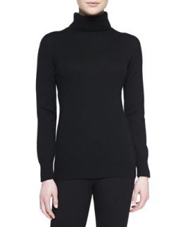 Womens Cashmere Long Sleeve Turtleneck, Black   Escada   Black (SMALL)