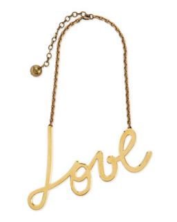 Golden Love Pendant Necklace   Lanvin   Gold
