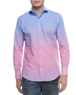 Mens Ombre D RY Sport Shirt, Blue/Pink   Bogosse   Blue/Pink (2/SMALL)