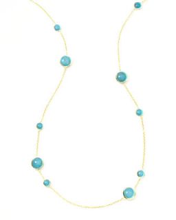 Gold Rock Candy Lollipop Station Necklace, Turquoise   Ippolita   Gold