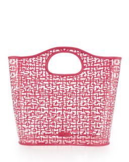 Madison Logo Maze Print Tote Bag, Pink   Elaine Turner