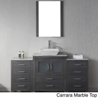 Virtu Virtu Usa Dior 60 Inch Single Sink Vanity Set In Zebra Grey Grey Size Single Vanities