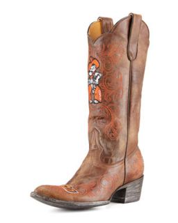 Oklahoma State Tall Gameday Boots, Brass   Gameday Boot Company   Brass (38.
