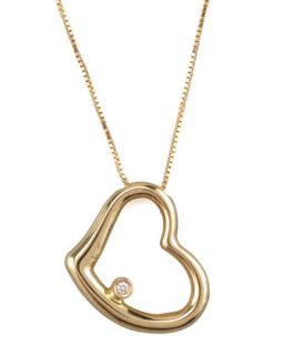Heart Pendant Necklace, Yellow   Roberto Coin   Gold