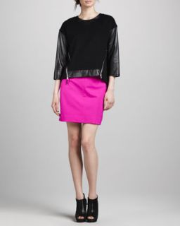 Womens Dana Basic Pencil Skirt   Milly   Shocking pink (8)