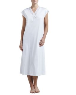 Womens Moments Cap Sleeve Gown   Hanro   White (SMALL/8 10)
