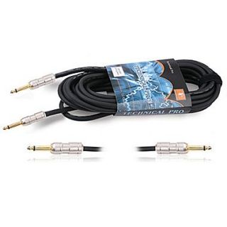Technical Pro CQQ Series 100 16 Gauge 1/4 to 1/4 Speaker Cable, Black