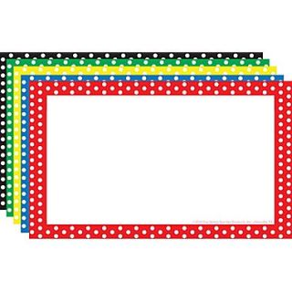 Top Notch Teacher Products 3 x 5 Blank Border Index Card, Polka Dot