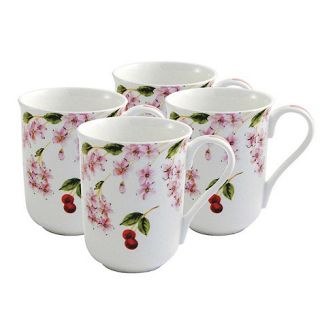 Aynsley China Cherry Blossom set of four mugs