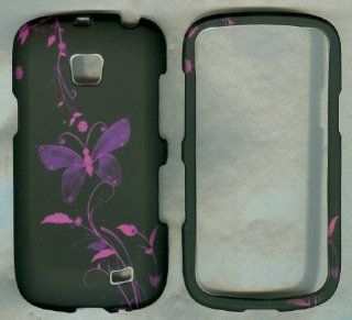 Black Purple Butterfly Samsung Galaxy Proclaim Sch s720c Case Cover Hard Phon Cell Phones & Accessories
