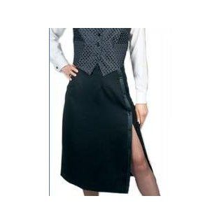 Tuxedo Skirt with "Side Slit" and Satin Stripe, Black (20  39" waist) Clothing