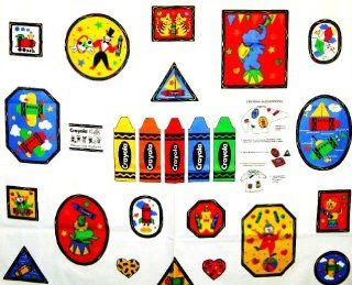 CRAYOLA KIDS FABRIC SEWING PANEL ~ (Cut out as appliques, made into pillows, turned into a quilt)  Other Products  