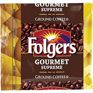 Folgers Gourmet Supreme Ground Coffee Packets, Regular, 1.75 oz., 42 Packets