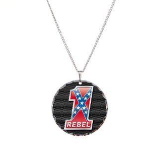 Necklace Circle Charm 1 Confederate Rebel Flag Artsmith Inc Jewelry