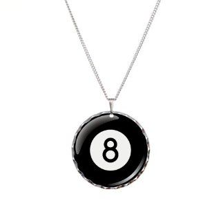Necklace Circle Charm 8 Ball Pool Billiards Artsmith Inc Jewelry