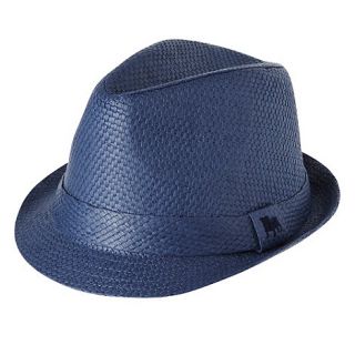 J by Jasper Conran Designer boys navy woven trilby hat