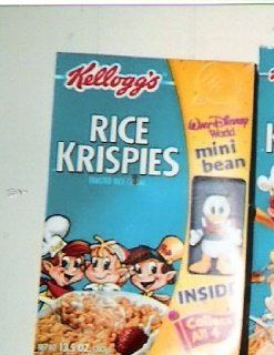 Kellogg's RK 13.5 oz. empty cereal box w/free Mickey Mouse Mini Bean toy 