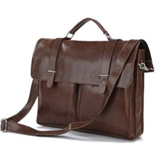 BestTrendy Men's Genuine Leather Business Cross body Bag Color Coffee Handbags Shoes