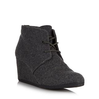 Call It Spring Grey hecko felt mid heel ankle boots