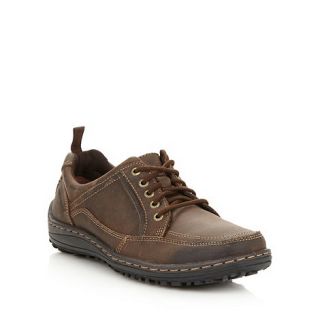Hush Puppies Brown padded leather lace up shoes