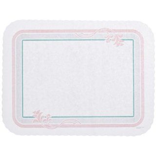 Dinex DXR30842I Paper Floret Design Tray Cover with Scalloped Edge/Round Corner, 16 5/8" Length x 12 3/4" Width, Size I (Case of 1000)