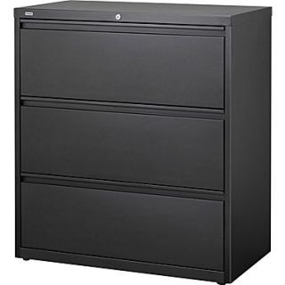 HL8000 Commercial 36 3 Drawer Lateral File Cabinet, Black