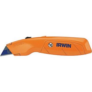 Irwin Hi Visibility Orange Standard Retractable Utility Knife With 5 Blades