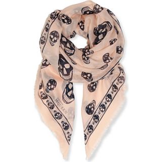 ALEXANDER MCQUEEN   Skull print modal and cashmere blend pashmina