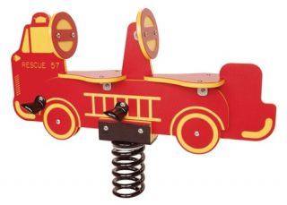 Child Forms Fire Truck Spring Rider 2 Seat   Outdoor Equipment
