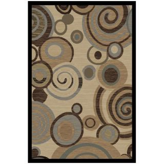Tayse Rugs Sensation Collection 4832 Abstract Rug   Ivory   Area Rugs
