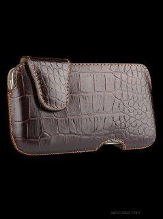 Sena 156527 Laterale  Leather  Holster for iPhone 4 & 4S   Holster   Retail Packaging   Croco Brown Cell Phones & Accessories
